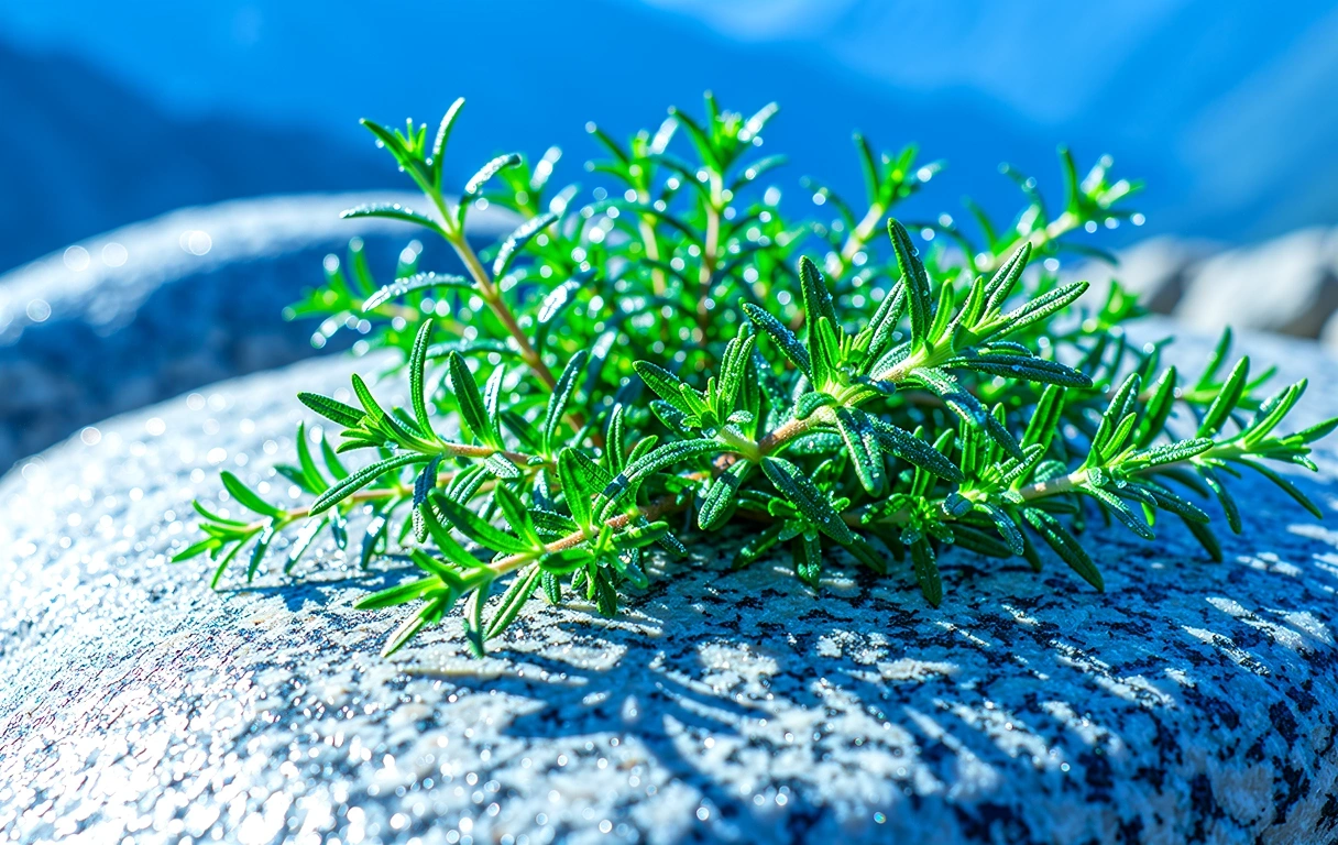 Frische alpine Kräuter
